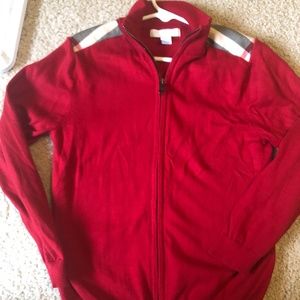 Boys Burberry zip up sweater